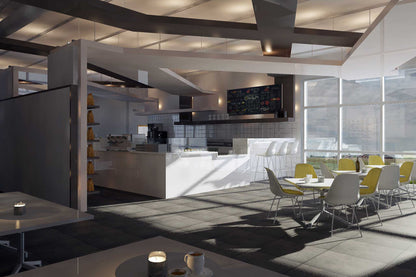 Cafe Muse, Iowa. Architecture by Akar Architecture, Iowa City, Iowa.